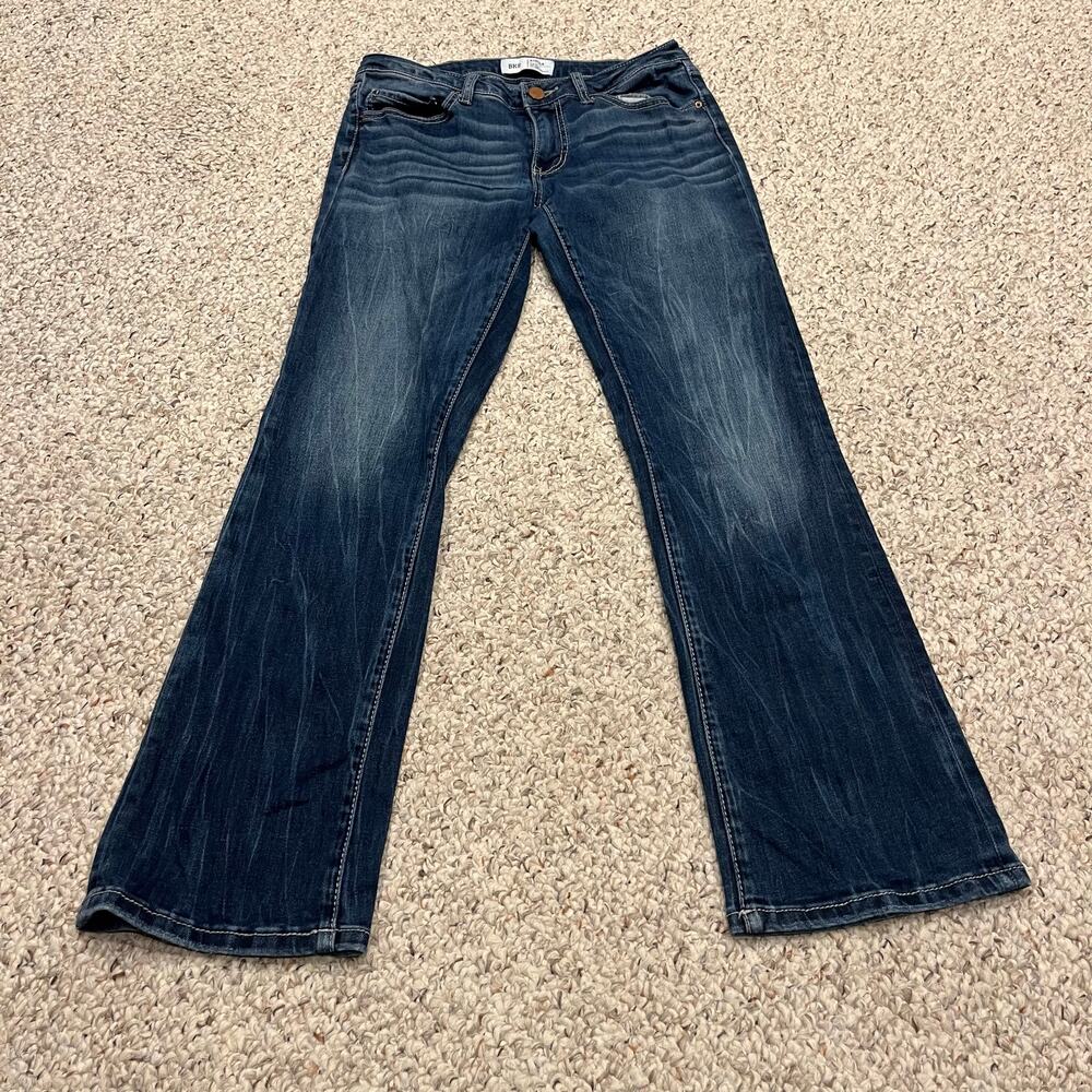 BKE Stella SlimFit Low Rise Bootcut Jeans Sz 28 Dark Wash Grunge Denim Casual